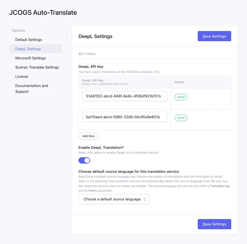 JCOGS MTS DeepL Settings Panel